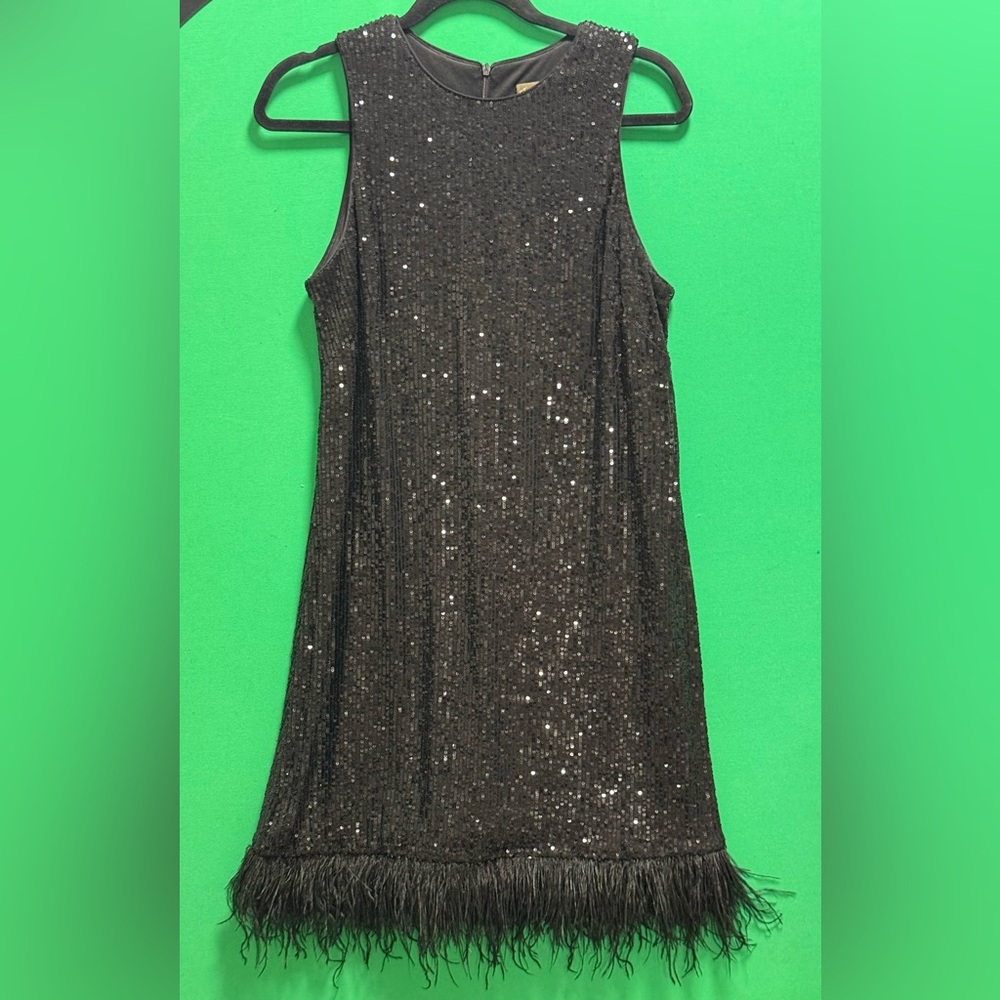 Party Dress Taylor Glittering Black Formal Dress Size M
